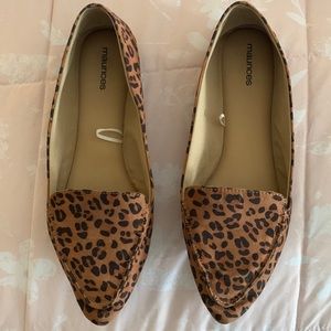 Cheetah Print - Size 10 - pointy toe flats